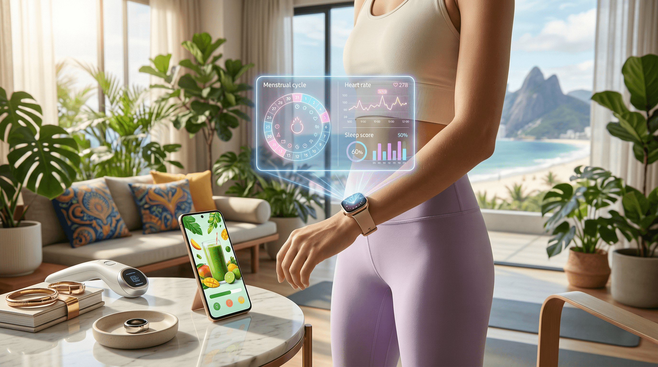 IA Medtech Feminina Revoluciona Bem-Estar com Wearables Fashion