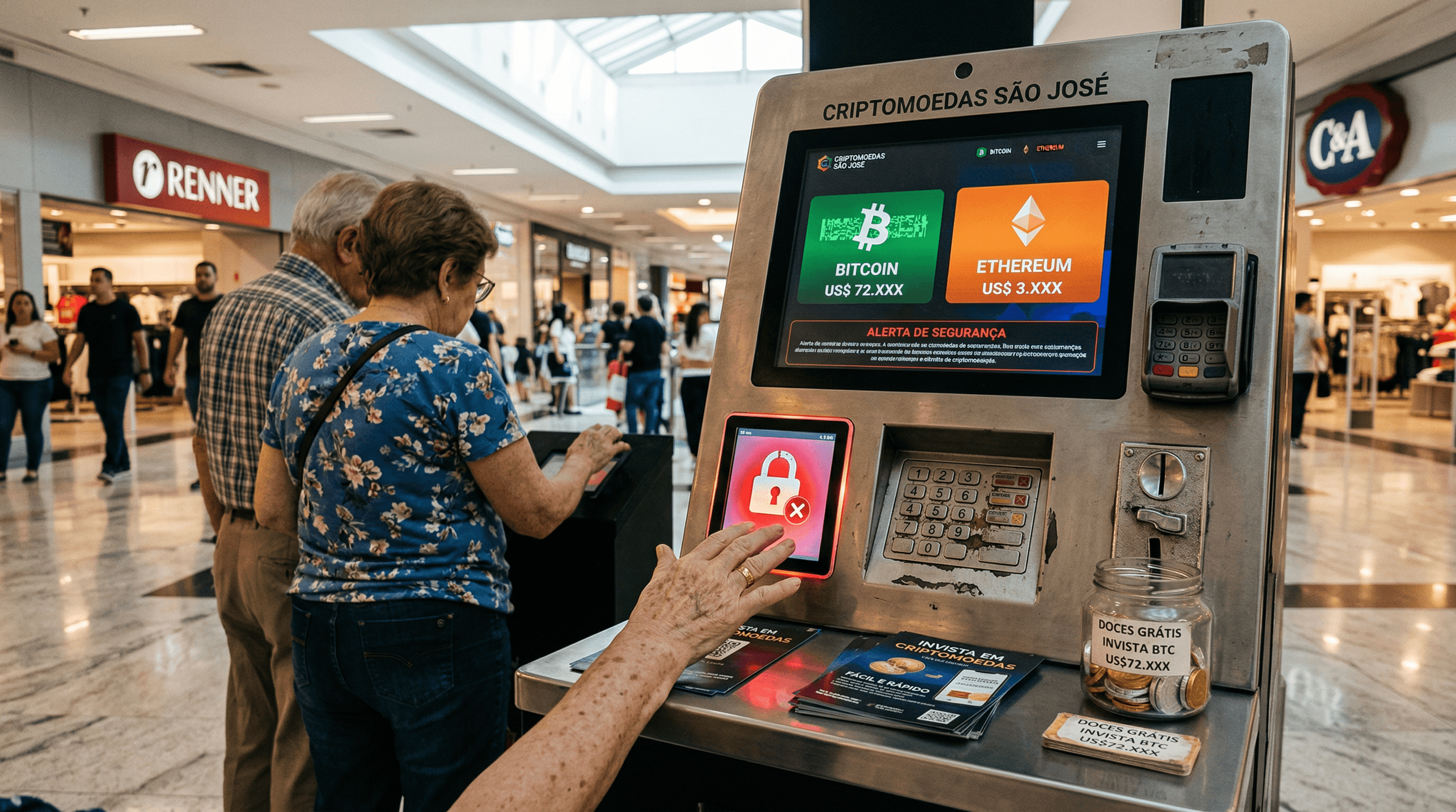 Fraudes quiosques cripto: idosos nos EUA exigem leis urgentes