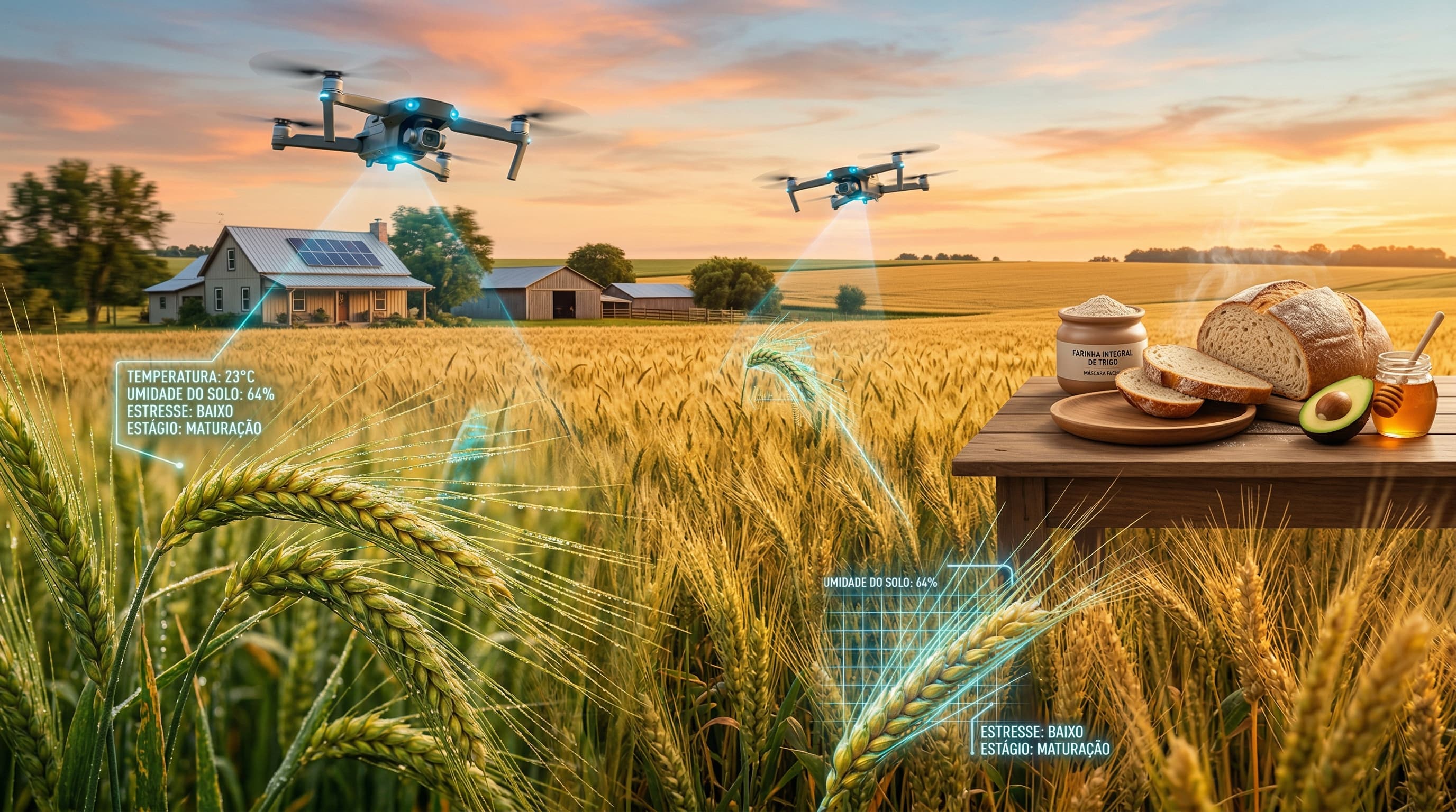 Trigo resiliente IA eleva 30% nutrientes para beleza natural